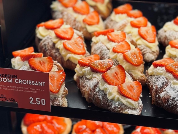 Room croissant aardbeien